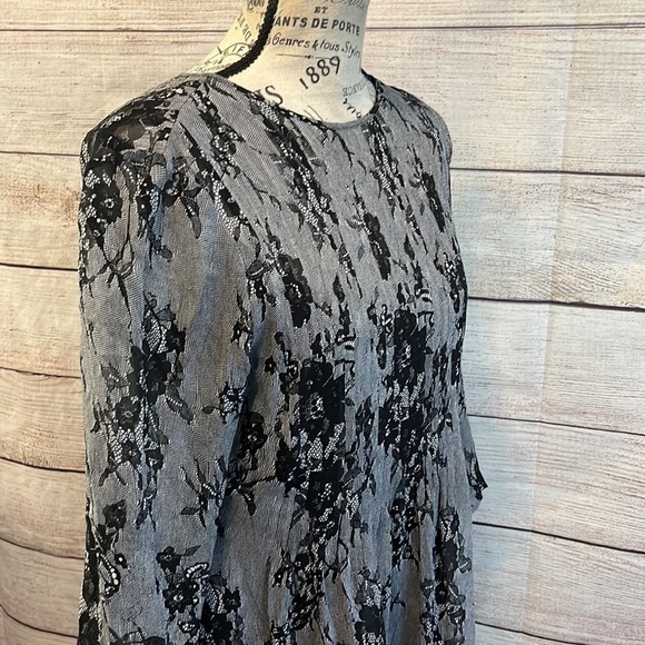Club Monaco Silk Dress Long Sleeve Sheer Slip Size 6 - Picture 3 of 11